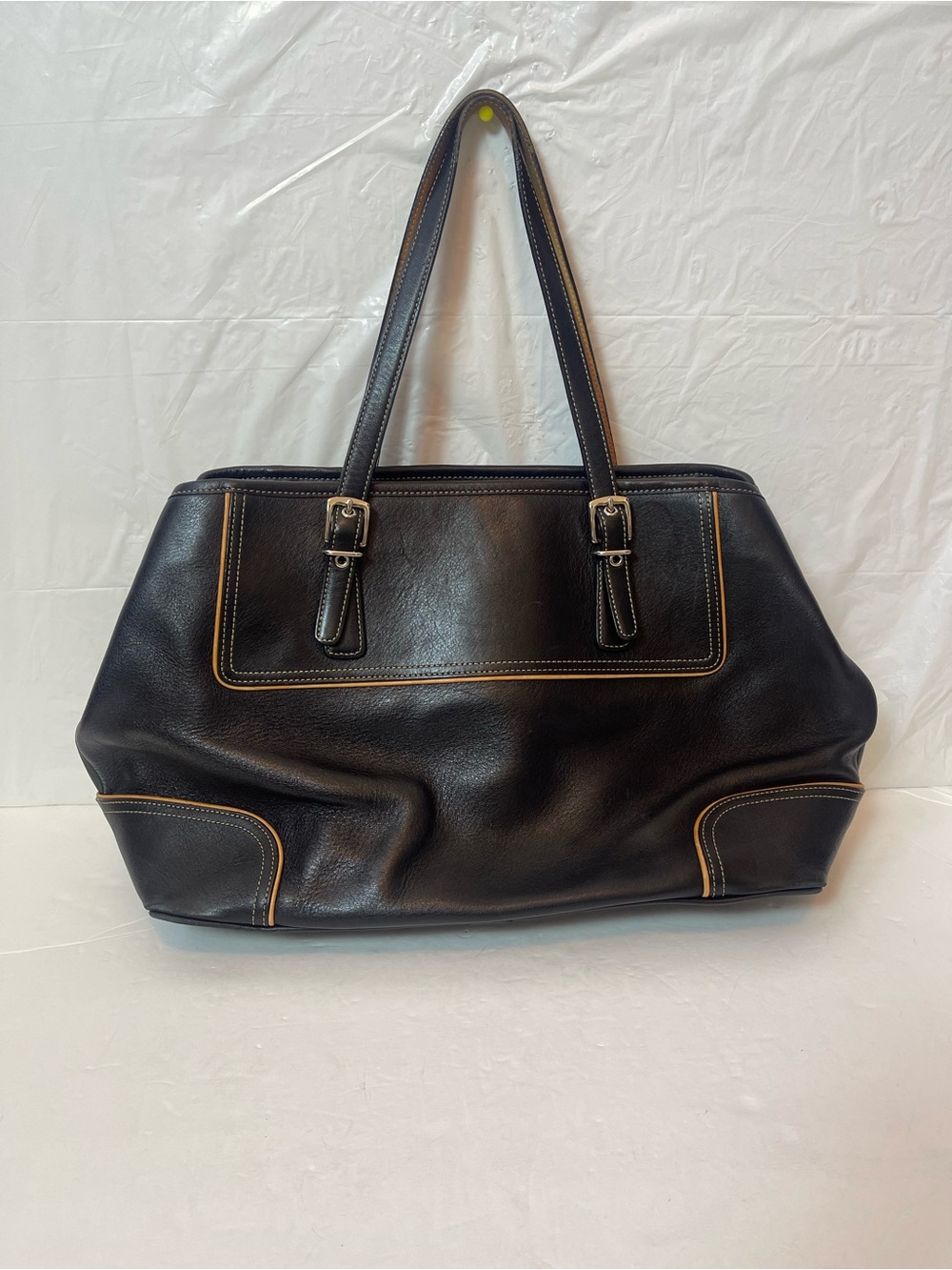 Vintage Coach 9606 Leather Black Hamptons tote bag